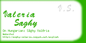 valeria saghy business card