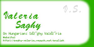 valeria saghy business card